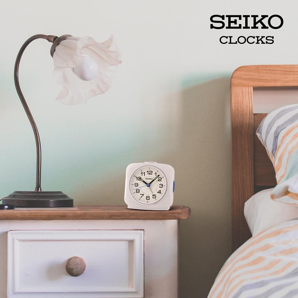นาฬิกาปลุก SEIKO CLOCKS QHE194W 3.7 นิ้ว สีขาว