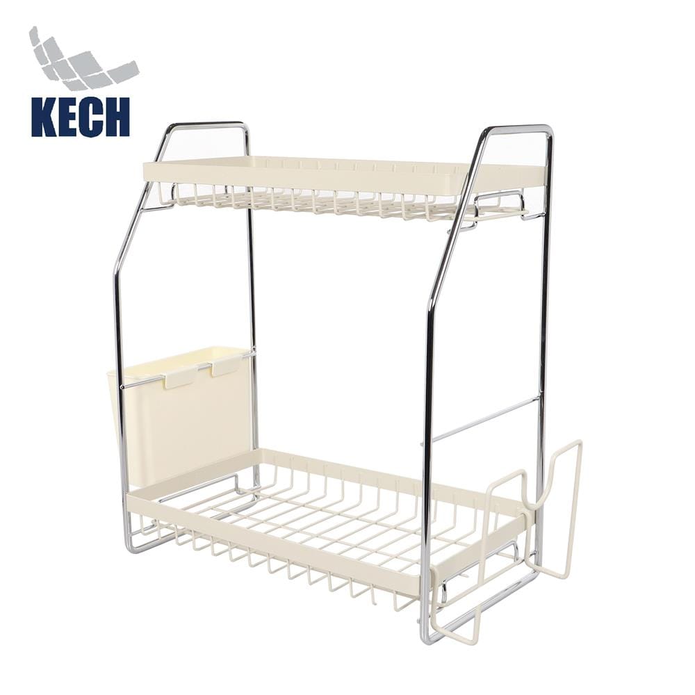 ชั้นวางเครื่องปรุง 2 ชั้น KECH CREAMY 33X18X38.5 ซม. สีครีม_1