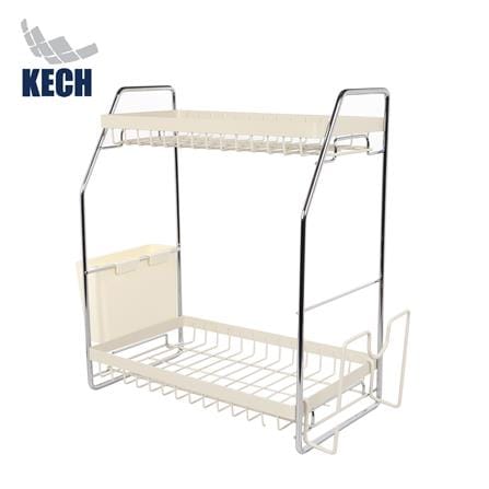 ชั้นวางเครื่องปรุง 2 ชั้น KECH CREAMY 33X18X38.5 ซม. สีครีม_0