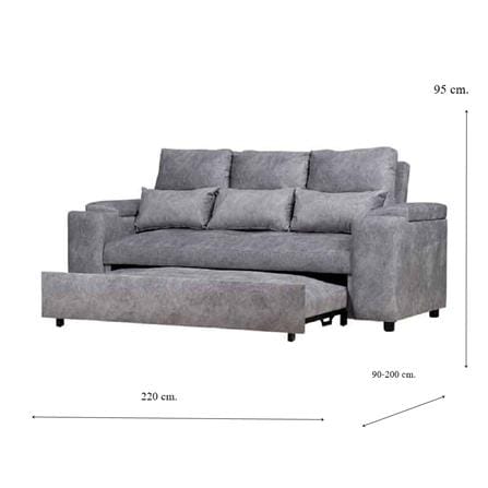 โซฟาเบด AS FURNITURE AURORA CGYU58 สีเทา_10