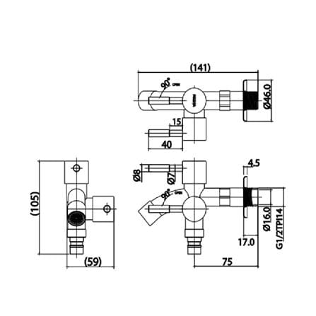 ก๊อกล้างพื้น 2 ทาง PREMA PM1067(SA)(HM)_1
