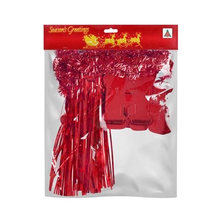 ป้ายตกแต่ง HAPPY NEW YEAR พร้อมพู่ห้อย SIAMXMAS 200x40 ซม. สีแดง_2