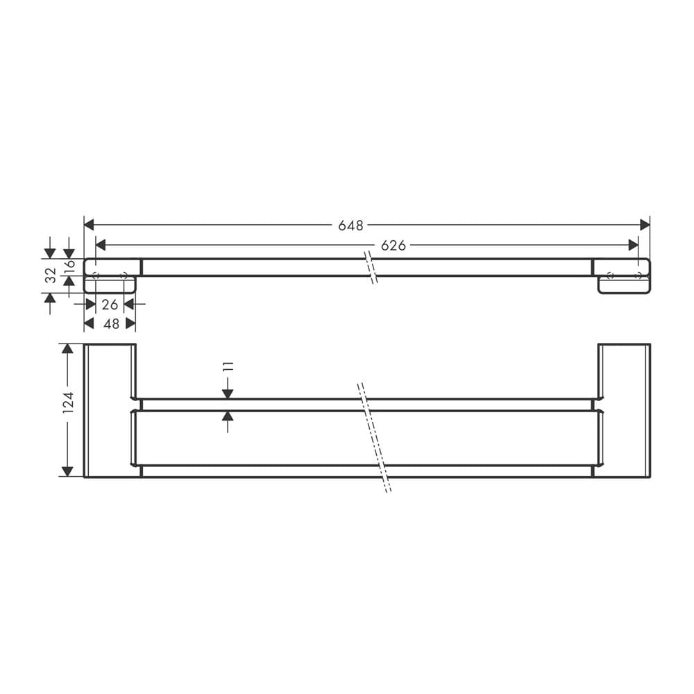 ราวแขวนผ้า HANSGROHE HG41743007 สีโครม