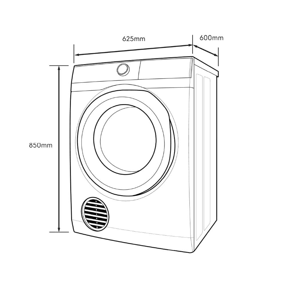 เครื่องอบผ้าฝาหน้าพร้อมขาตั้ง ELECTROLUX EDS904N3SC 9 กก. VENTING สี GREY