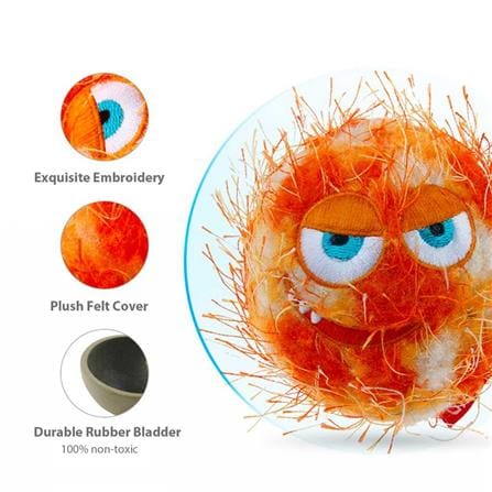 ของเล่นสุนัข GIGWI CRAZY BALL สีส้ม_3