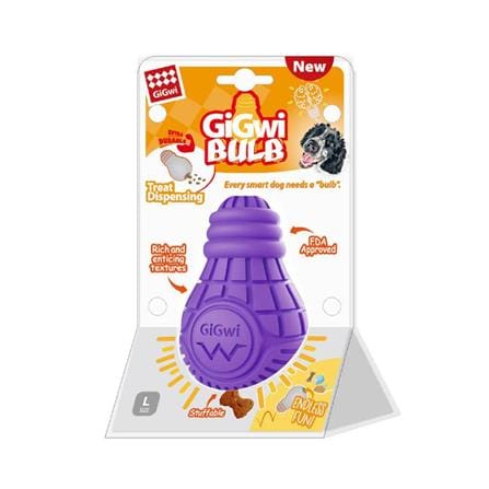 ของเล่นสุนัข ยางขัดฟัน GIGWI BULB L สีม่วง_0