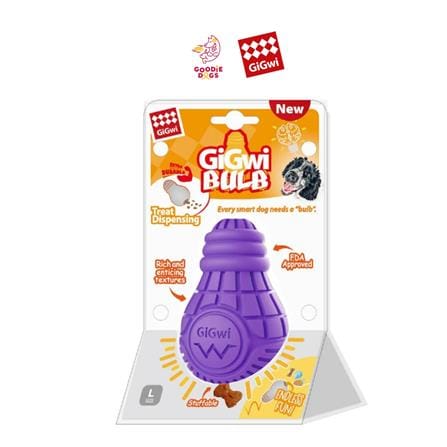 ของเล่นสุนัข ยางขัดฟัน GIGWI BULB L สีม่วง_2