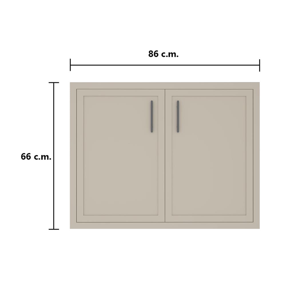 หน้าบานคู่ MJ SLIM SHAKER 86x66 ซม. สี BEIGE