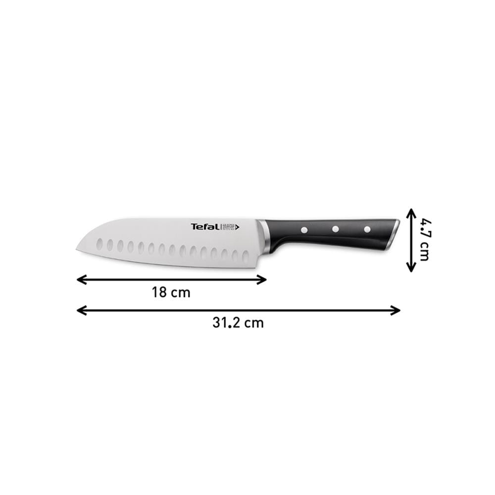 มีดซันโตกุ TEFAL ICE FORCE 18 ซม. สีเงิน