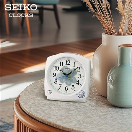 นาฬิกาปลุก SEIKO CLOCKS QHP012W 5.11X4.72 นิ้ว สีขาว_5