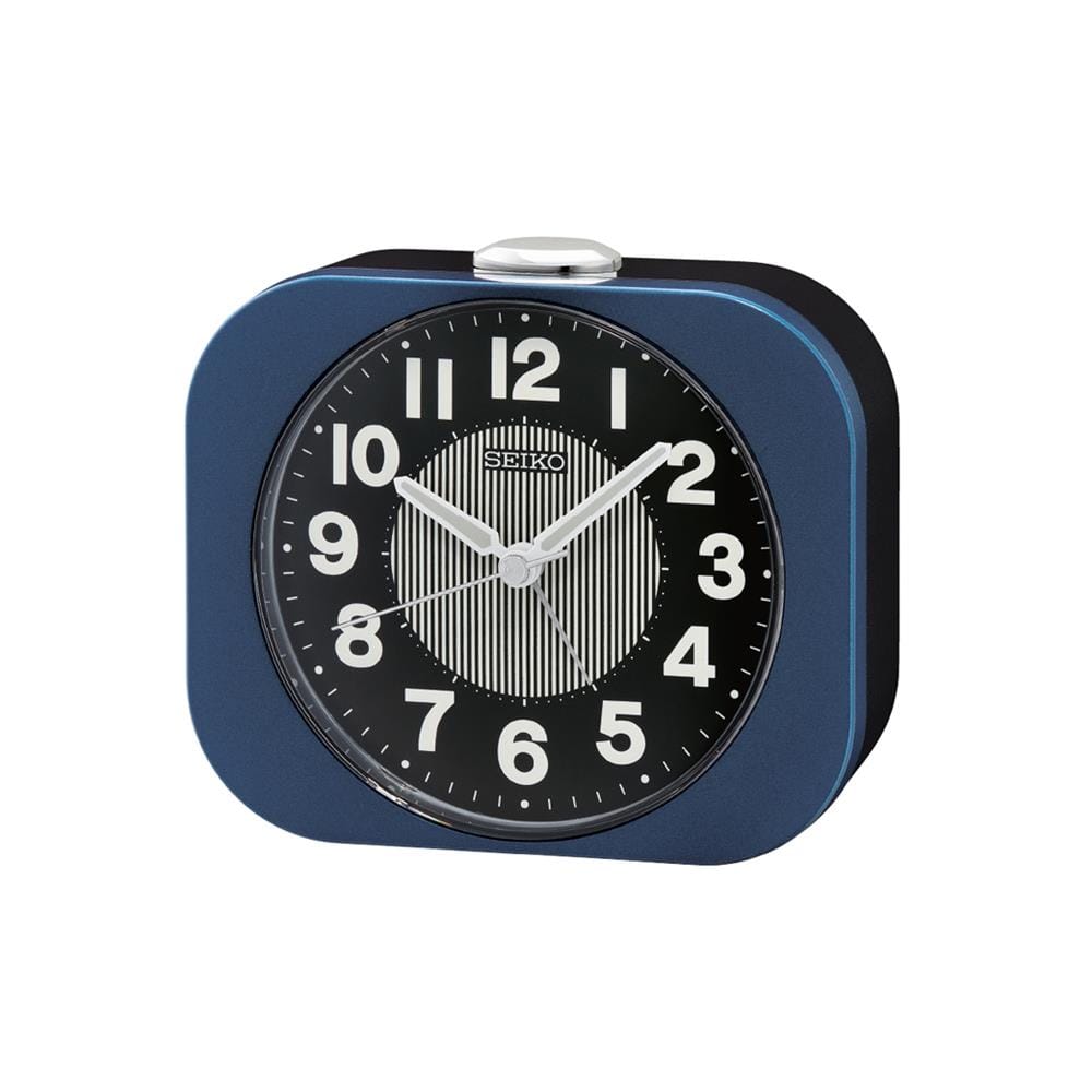 นาฬิกาปลุก SEIKO CLOCKS QHE206L 3.89X5.2 นิ้ว สีน้ำเงิน