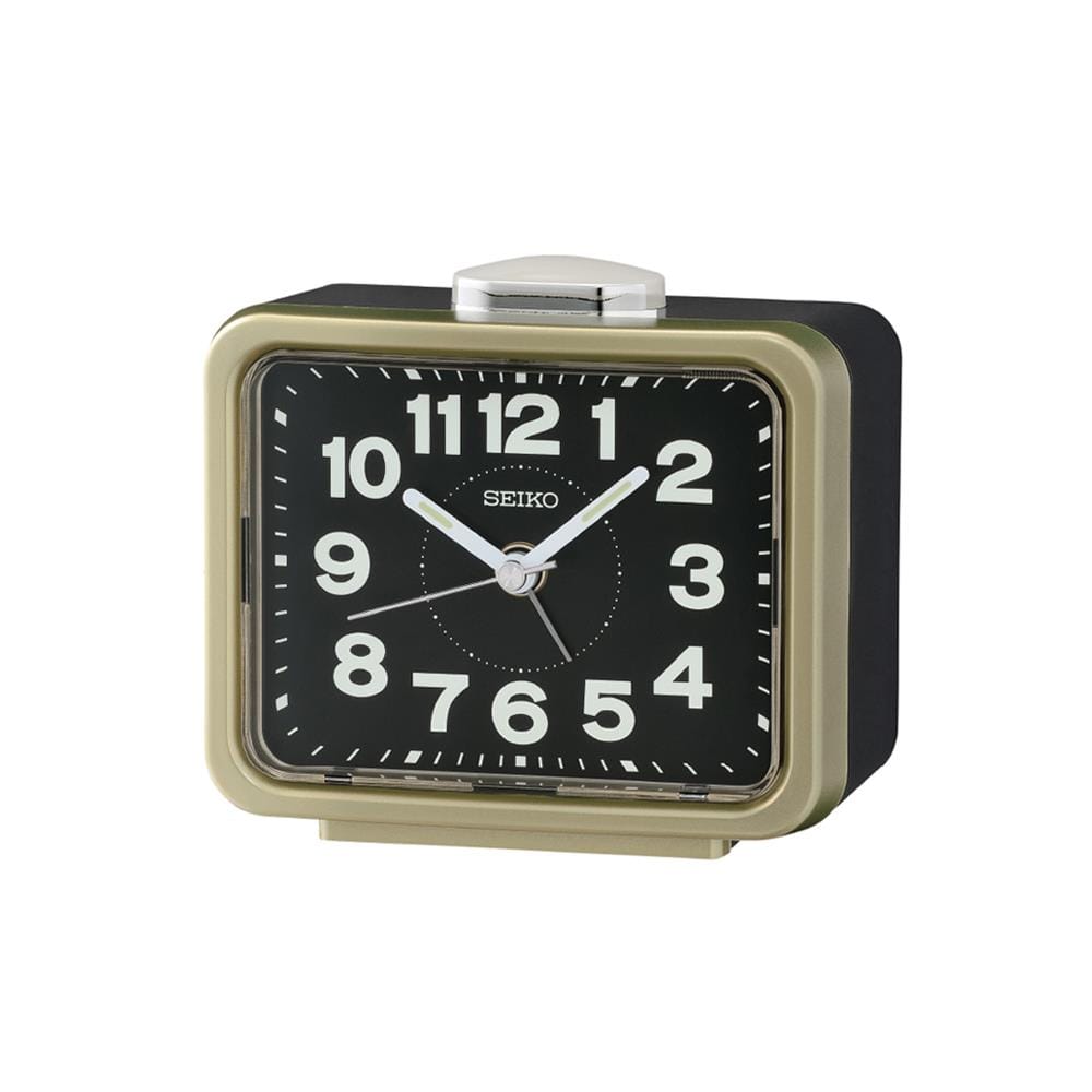 นาฬิกาปลุก SEIKO CLOCKS QHK062G 3.38X4.29 นิ้ว สีทอง