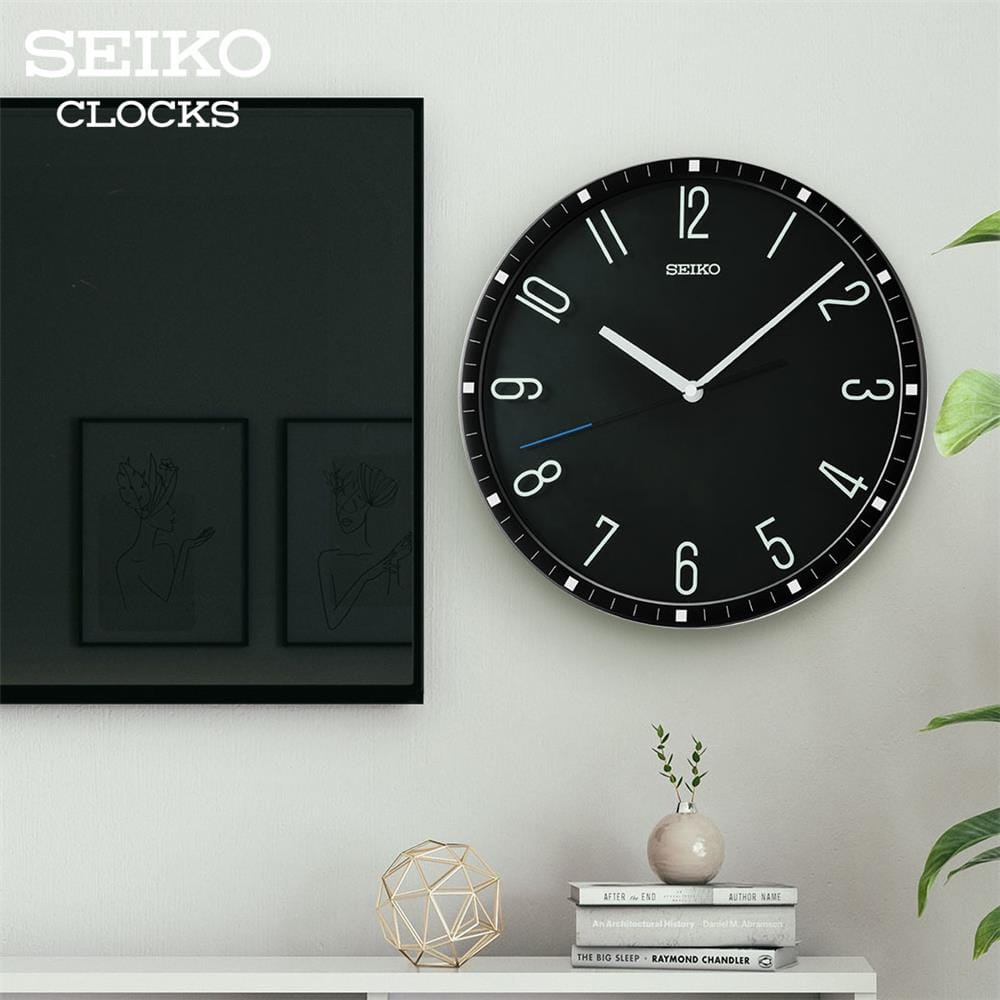 นาฬิกาแขวน SEIKO CLOCKS QXA818K 12.2 นิ้ว สีดำ