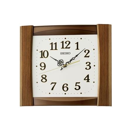 นาฬิกาแขวน SEIKO CLOCKS QXA827Z 12.6X14.4 นิ้ว สีน้ำตาลเข้ม