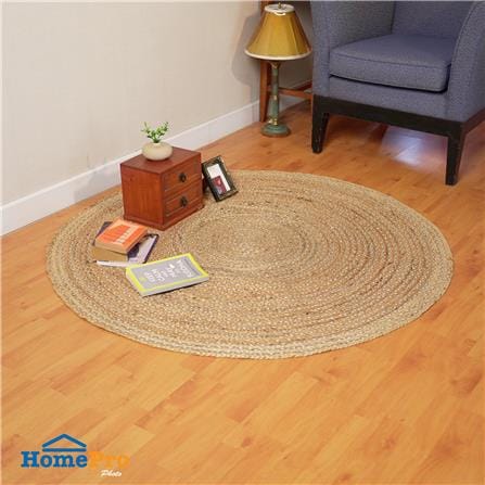 พรม HOME LIVING STYLE JUTE HARYA 130X130 ซม. สีน้ำตาล_4