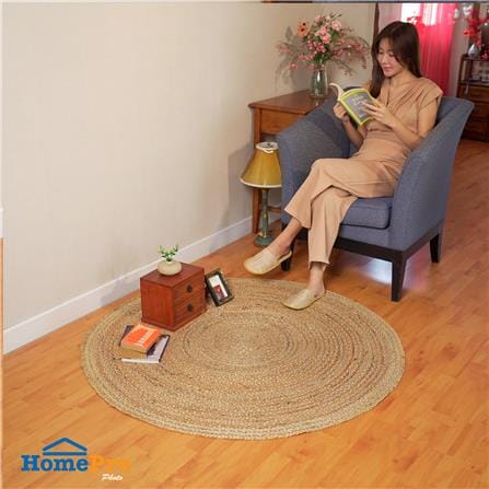 พรม HOME LIVING STYLE JUTE HARYA 130X130 ซม. สีน้ำตาล_5