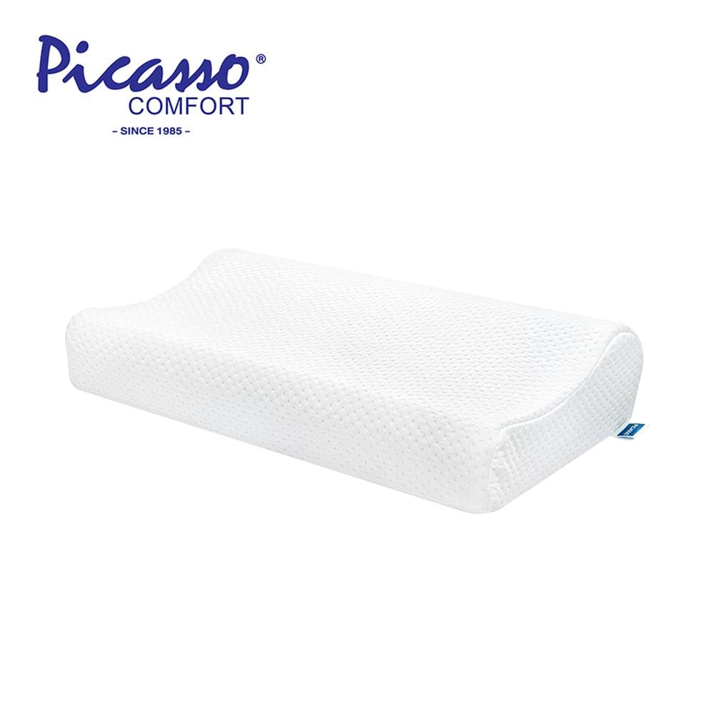 หมอนสุขภาพ เมมโมรี่โฟม PICASSO COOL GEL ไซซ์ L 55x36x10 ซม. สีขาว