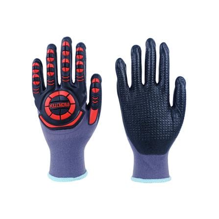 ถุงมือถักเคลือบไมโครโฟมไนไตร MICROTEX HI-GRIP FREE SIZE สีดำ/เทา (แพ็ก 1 คู่)_0