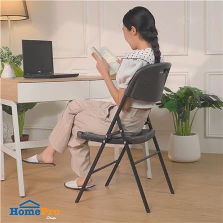 เก้าอี้พับ HDPE SPRING สีน้ำตาล_5