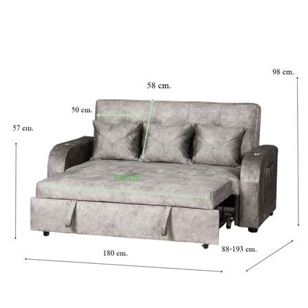 โซฟาเบด AS FURNITURE THANOS CGYU57 สีเทา_8