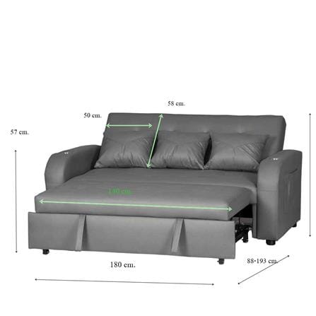 โซฟาเบด AS FURNITURE THANOS LGYU51 สีเทา_7