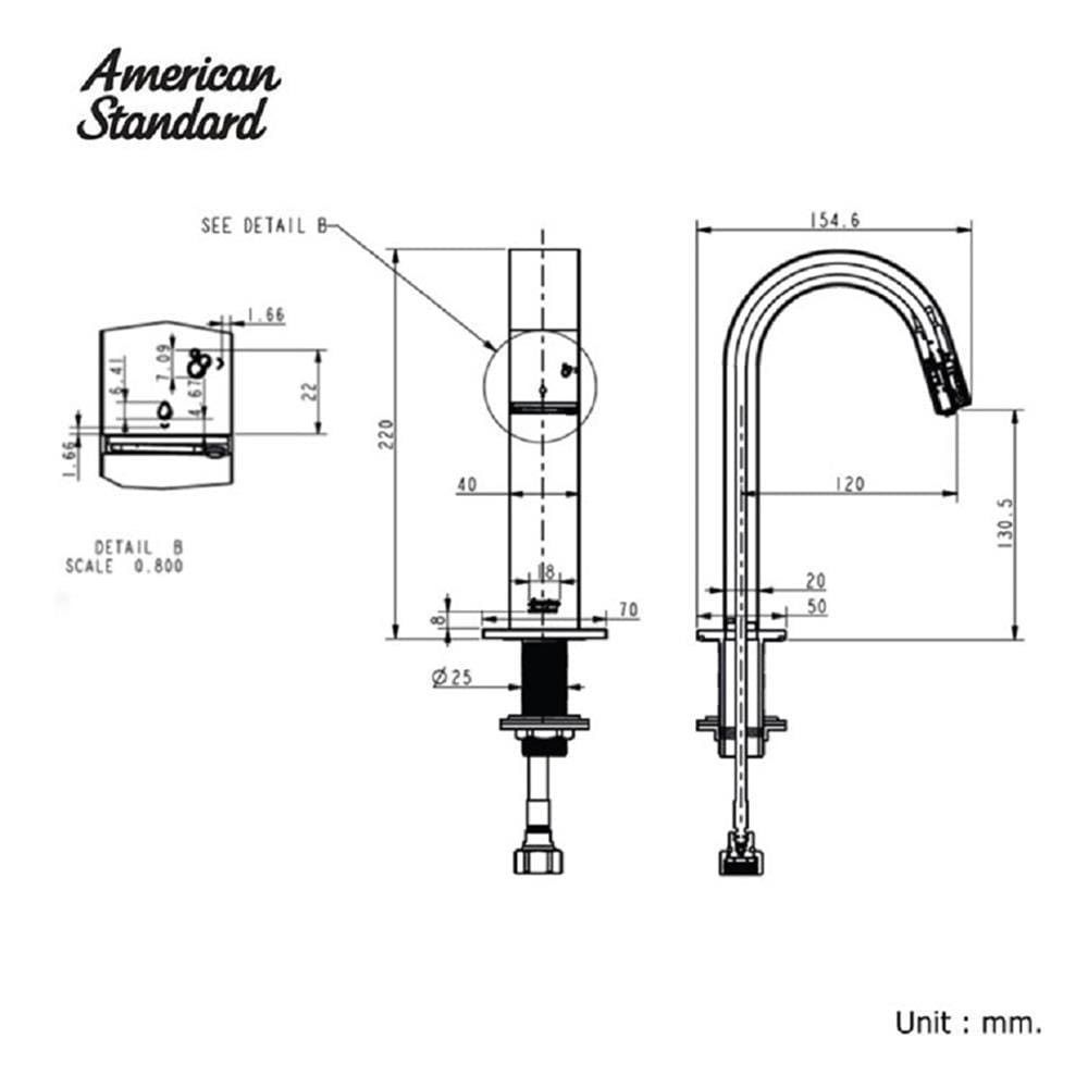 ก๊อกอ่างล้างหน้าเซนเซอร์ พร้อมเครื่องจ่ายสบู่อัตโนมัติ AMERICAN STANDARD A-8101-AC/DC