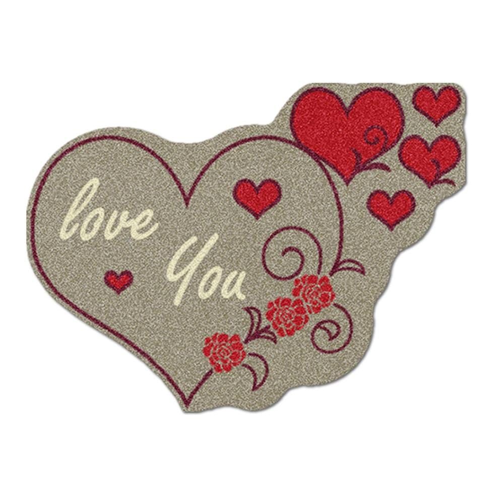 พรมเช็ดเท้าดักฝุ่น PRAW FOLK HEART-SH1 75X100 ซม. สีน้ำตาล