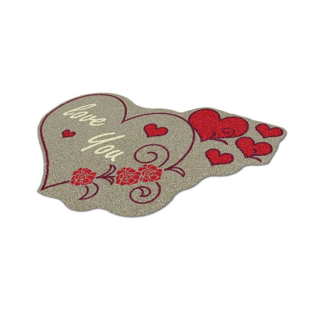 พรมเช็ดเท้าดักฝุ่น PRAW FOLK HEART-SH1 75X100 ซม. สีน้ำตาล