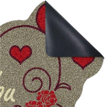 พรมเช็ดเท้าดักฝุ่น PRAW FOLK HEART-SH1 75X100 ซม. สีน้ำตาล_3