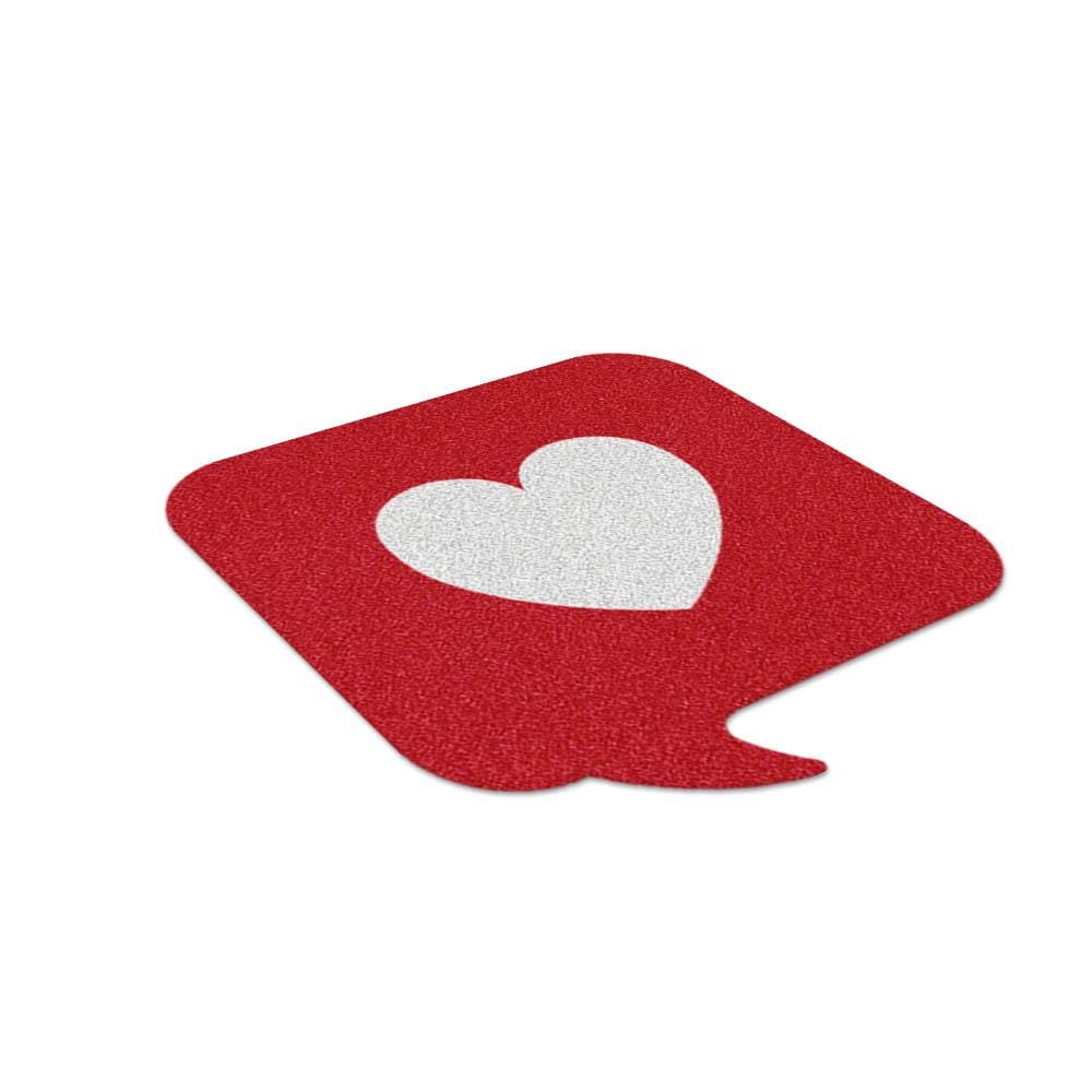พรมเช็ดเท้าดักฝุ่น PRAW HEART CALLOUT-SH1 75X75 ซม. สีแดง