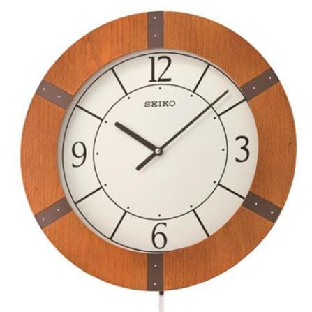 นาฬิกาแขวน SEIKO CLOCKS QXC241A 21.6X15.5 นิ้ว สีน้ำตาล_1