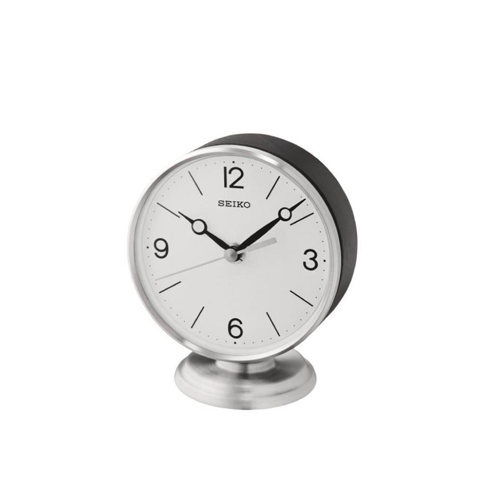 นาฬิกาตั้งโต๊ะ SEIKO CLOCKS QXG150S 5.5X4.7 นิ้ว สีเงิน