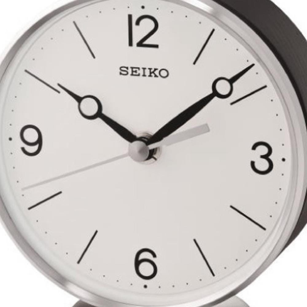 นาฬิกาตั้งโต๊ะ SEIKO CLOCKS QXG150S 5.5X4.7 นิ้ว สีเงิน