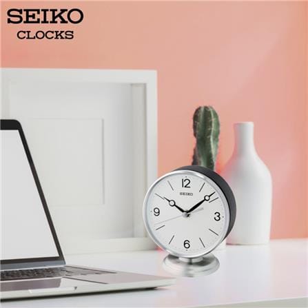 นาฬิกาตั้งโต๊ะ SEIKO CLOCKS QXG150S 5.5X4.7 นิ้ว สีเงิน_2