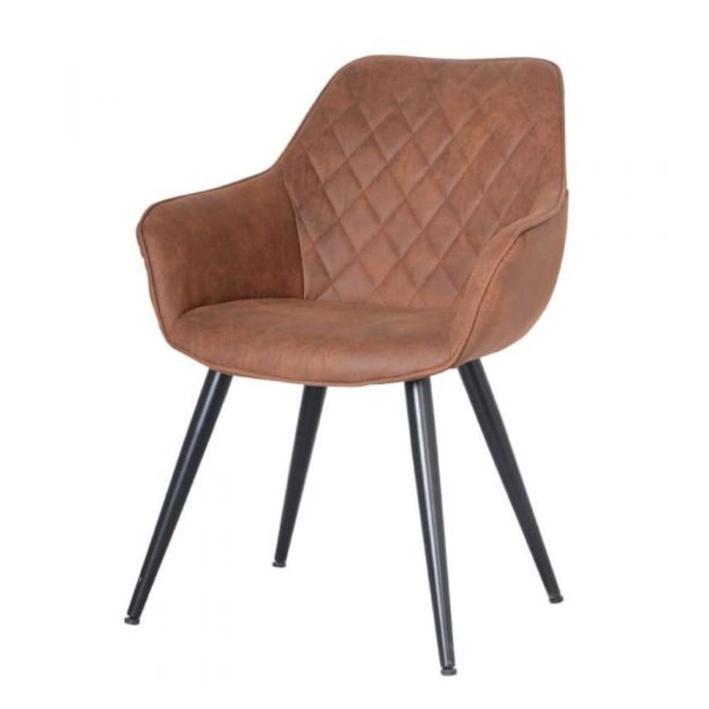 เก้าอี้ห้องอาหาร FURINTREND IVY 4-BROWN PU สีน้ำตาล