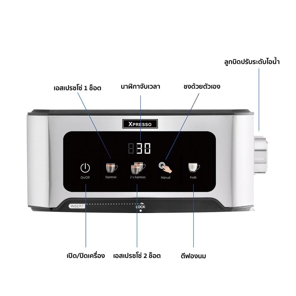 เครื่องชงกาแฟแรงดัน WORLDTECH WT-CM404