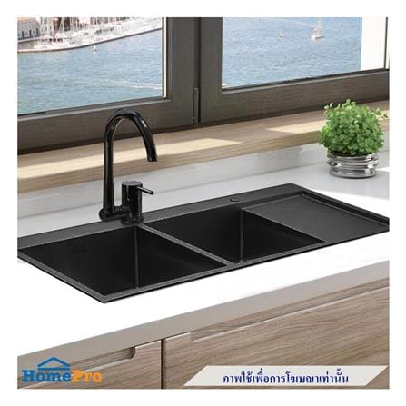 ซิงค์ฝัง 2 หลุม 1 ที่พัก TEKA TQ 2B1D PVD BLACK สีดำ_2