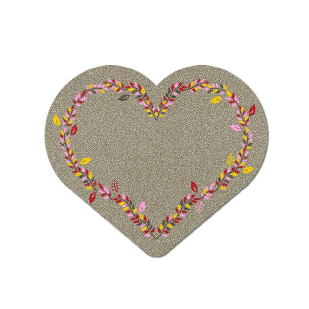 พรมเช็ดเท้าดักฝุ่น PRAW FOLK HEART-SH2 75X87 ซม. สีน้ำตาล