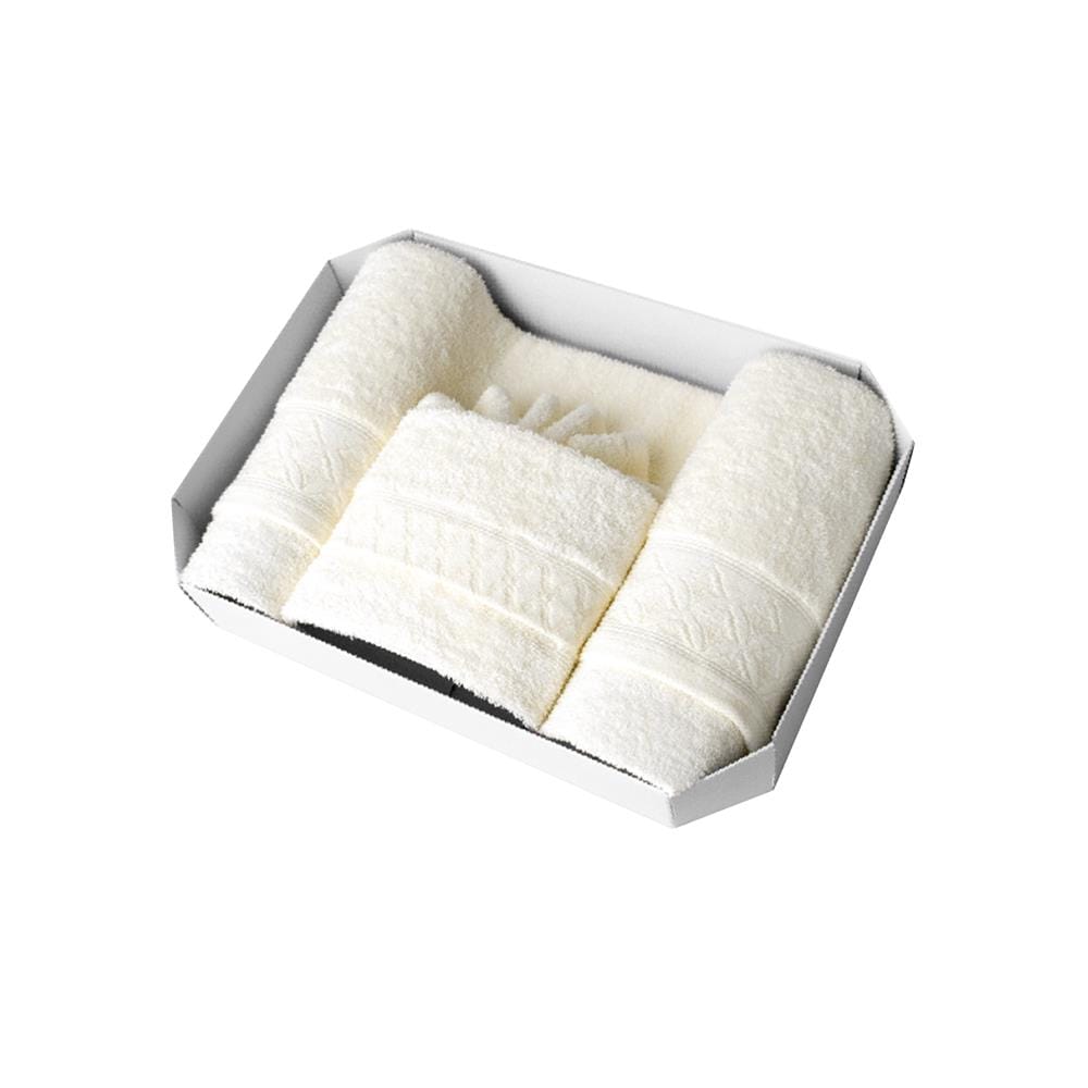 ผ้าขนหนู GIFT SET FROLINA CHARISMA EXQUISITE สี CREAM แพ็ก 2 ชิ้น