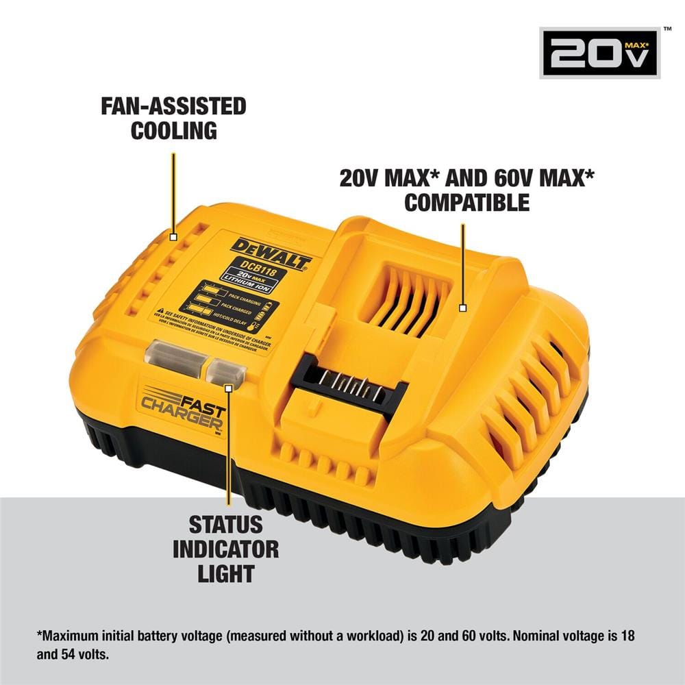 แท่นชาร์จแบตเตอรี่ DEWALT DCB118-KR 20V/60V 20 โวลต์ 8 แอมป์