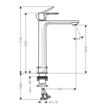 ก๊อกอ่างล้างหน้าผสม HANSGROHE HG72523007_1