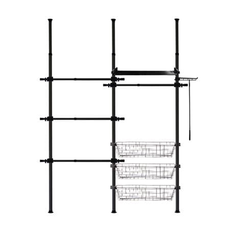 ราวแขวนผ้า TUGU R68B 160x42.5x300 ซม. สีดำ_0