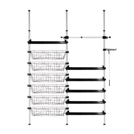 ราวแขวนผ้า TUGU R67W 170x42.5x300 ซม. สีขาวข้อต่อดำ_0