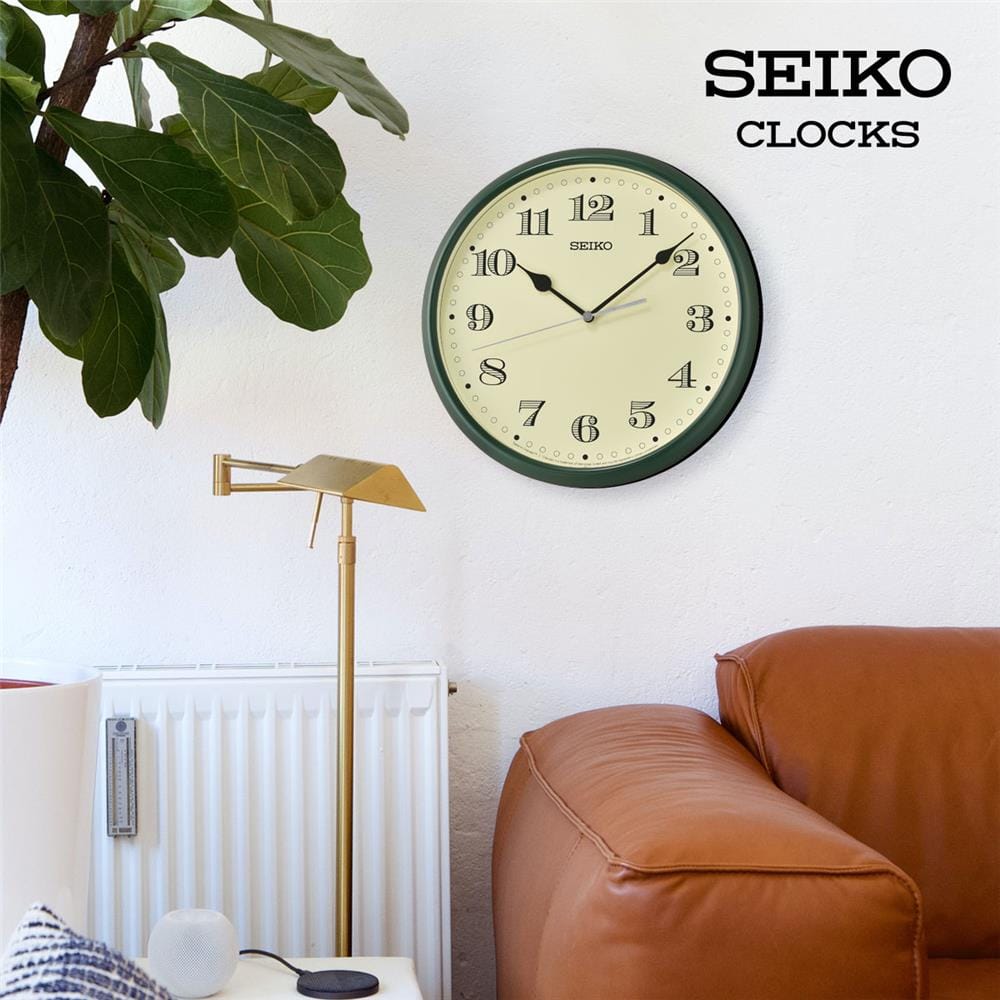 นาฬิกาแขวน SEIKO CLOCKS QXA796M 11 นิ้ว สีเขียว