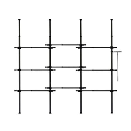 ราวแขวนผ้า TUGU R65B 330x50x300 ซม. สีดำ_0