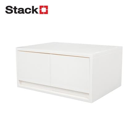 กล่องลิ้นชัก 2 ช่อง STACKO NEO 37X25.8X17.2 ซม. สีขาว_0