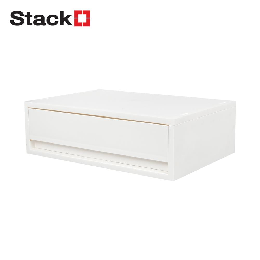 กล่องลิ้นชัก 1 ช่อง STACKO NEO 37X25.8X11.5 ซม. สีขาว_0