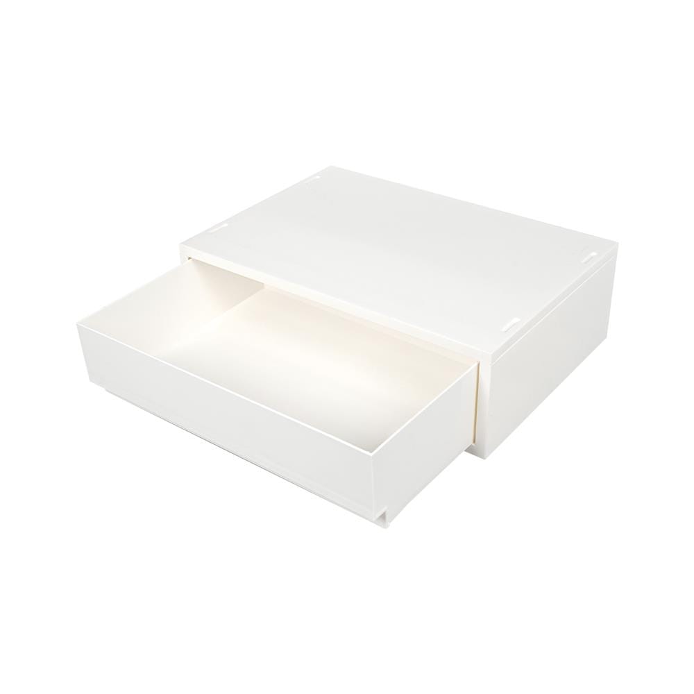 กล่องลิ้นชัก 1 ช่อง STACKO NEO 37X25.8X11.5 ซม. สีขาว
