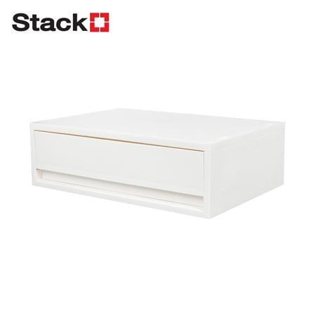 กล่องลิ้นชัก 1 ช่อง STACKO NEO 37X25.8X11.5 ซม. สีขาว_1