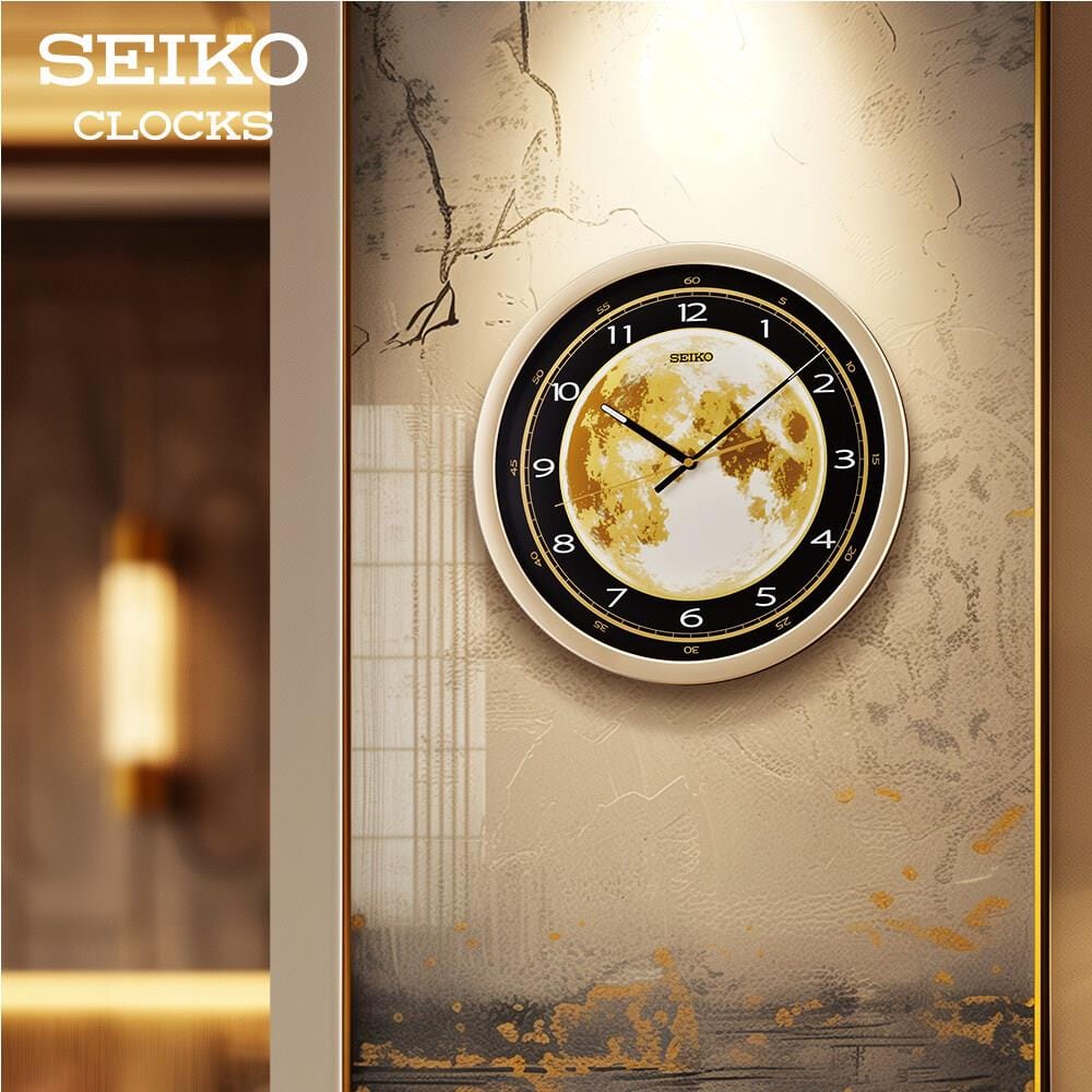 นาฬิกาแขวน SEIKO CLOCKS QXA831G 15.7 นิ้ว สีทอง